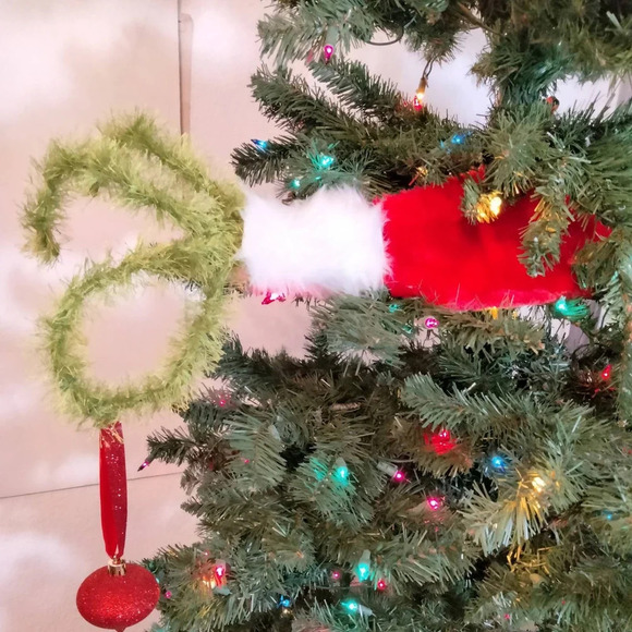 Grinch Stole Christmas Green Hand Holding Ornament Tree Decoration - Picture 4 of 14